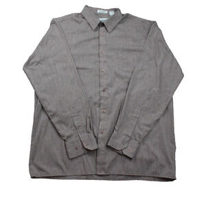 Vintage La Strada Mens Dress Shirt Purple Large 16-16 1/2